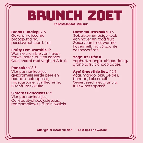 Brunch Zoet